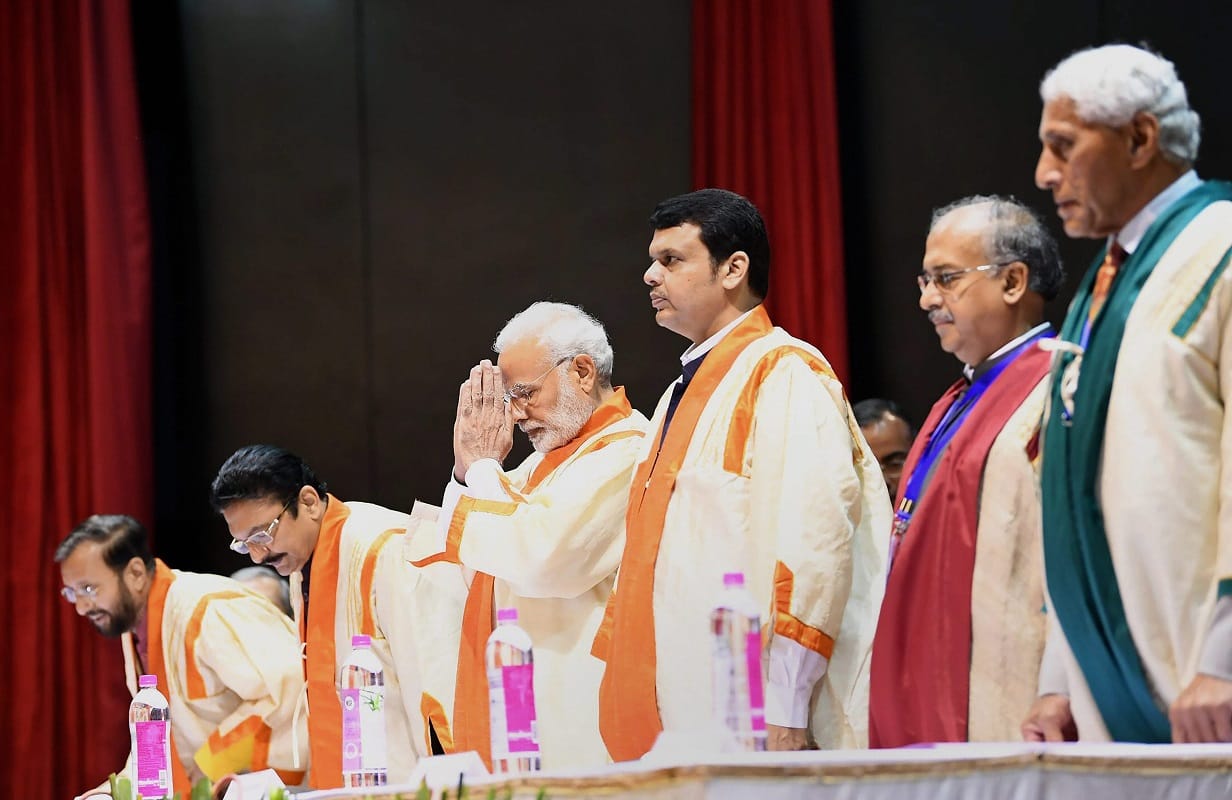 Prime Minister Narendra Modi arrives in Mumbai to attend 56th convocation of IIT Bombay