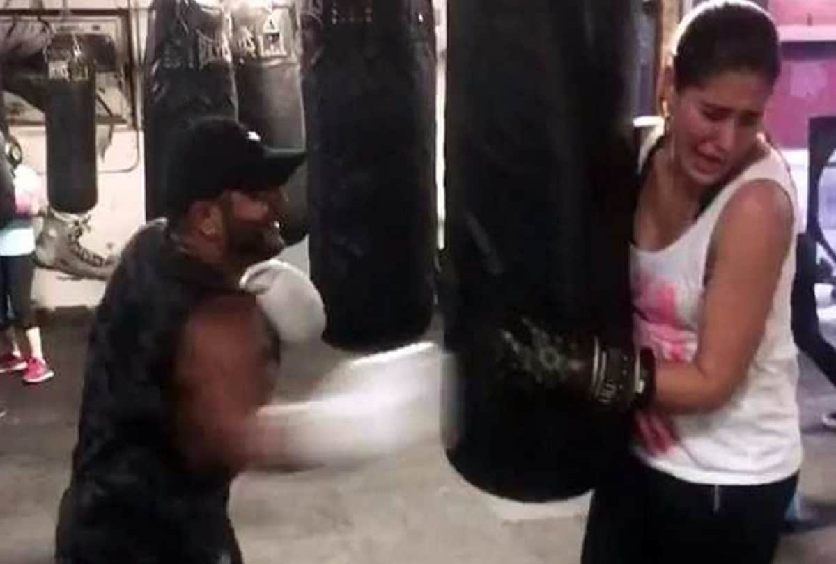 nargis fakhri boxing practice with boyfriend
