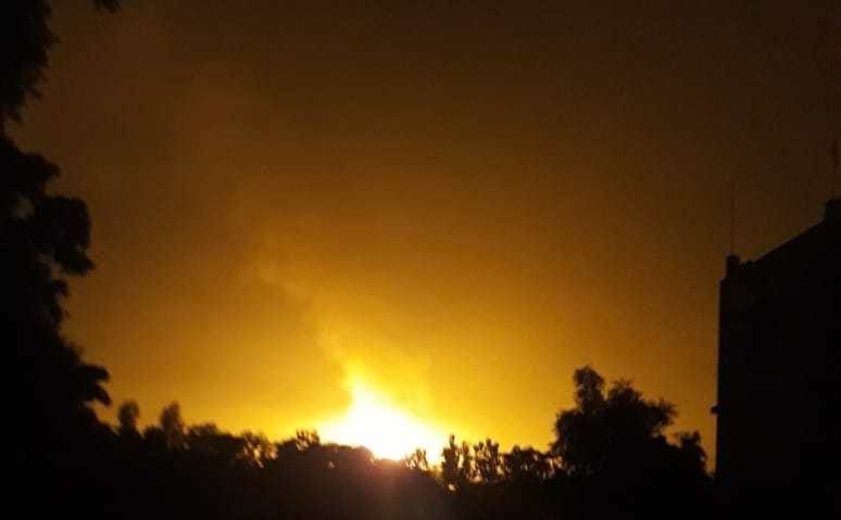 Truck's gas cylinder blast in azamgarh