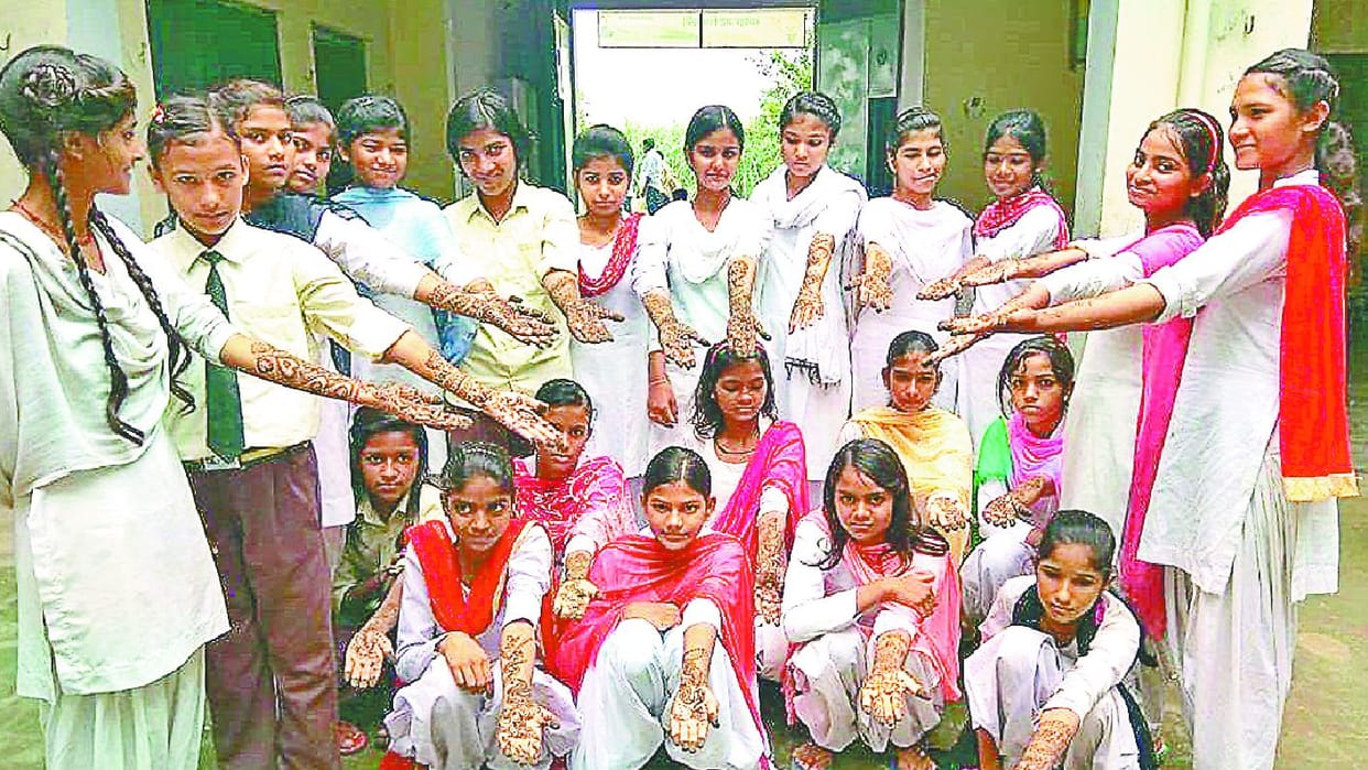 Women sing songs of saawan