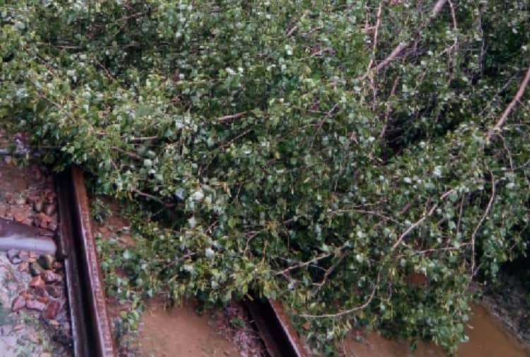 Land sliding in six places in Pathankot, 14 trains canceled