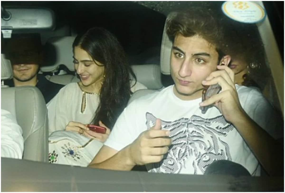 Sara Ali Khan attend birthday party with Ibrahim and Amrita Singh