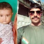 शहीद पुष्पेंद्र सिंह का सात माह का बेटा
