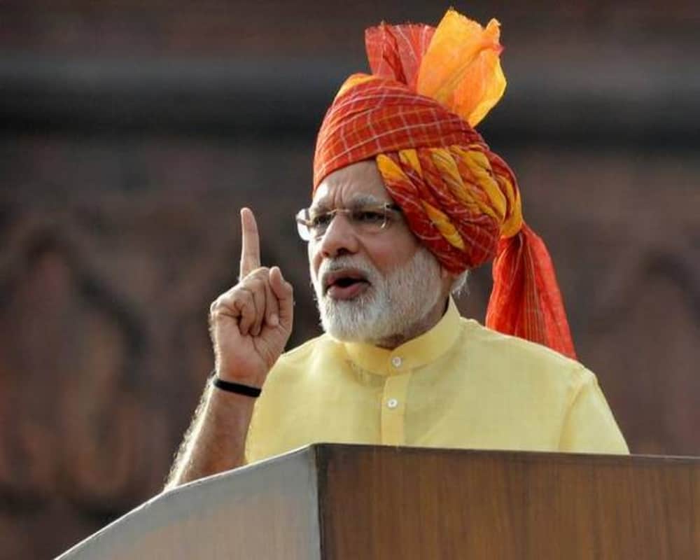 Over the last 5 years Modi with these colorful turbans celebrates his Independence Day