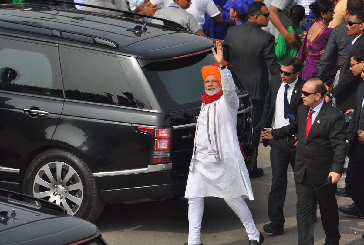see unseen photos of independence day 2018 pm modi at red fort