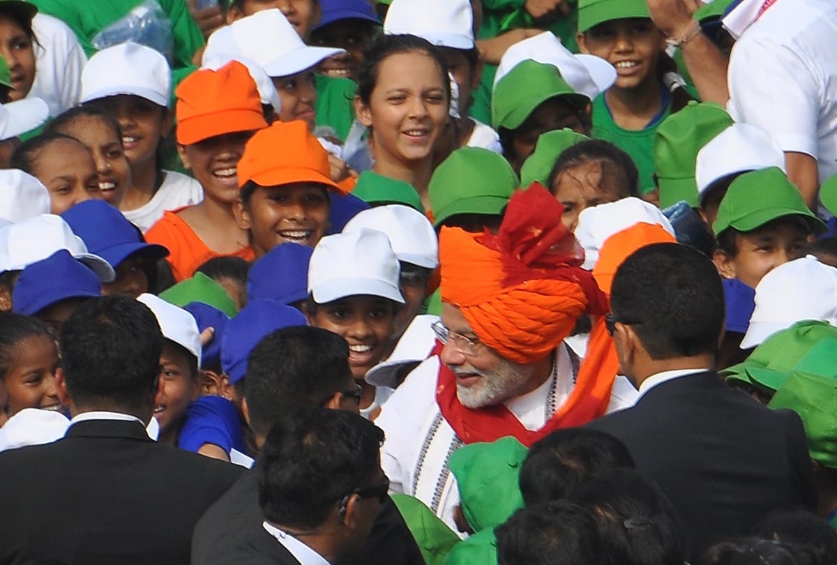 see unseen photos of independence day 2018 pm modi at red fort