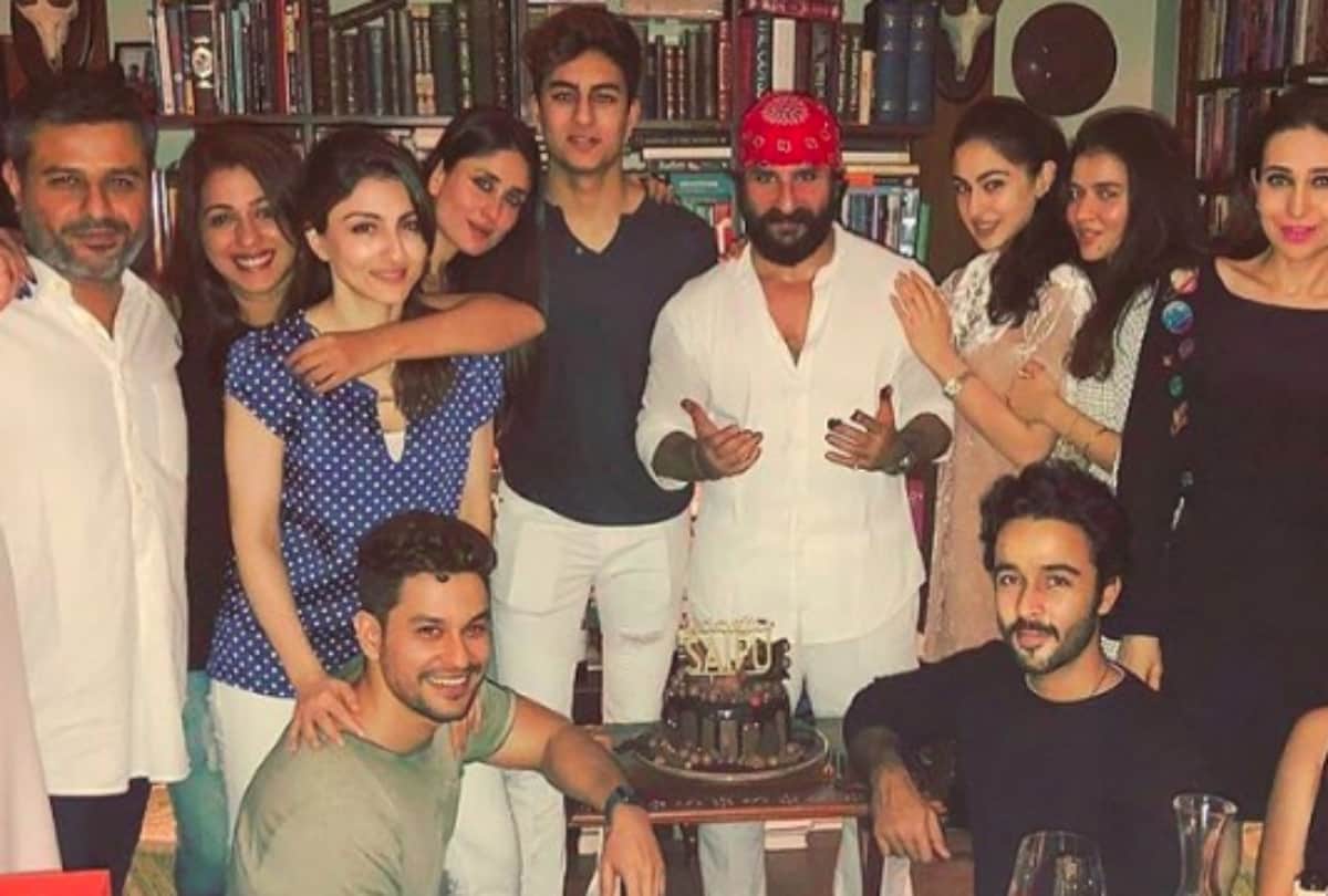 saif ali khan birthday celebration with kareena kapoor and sara ali khan