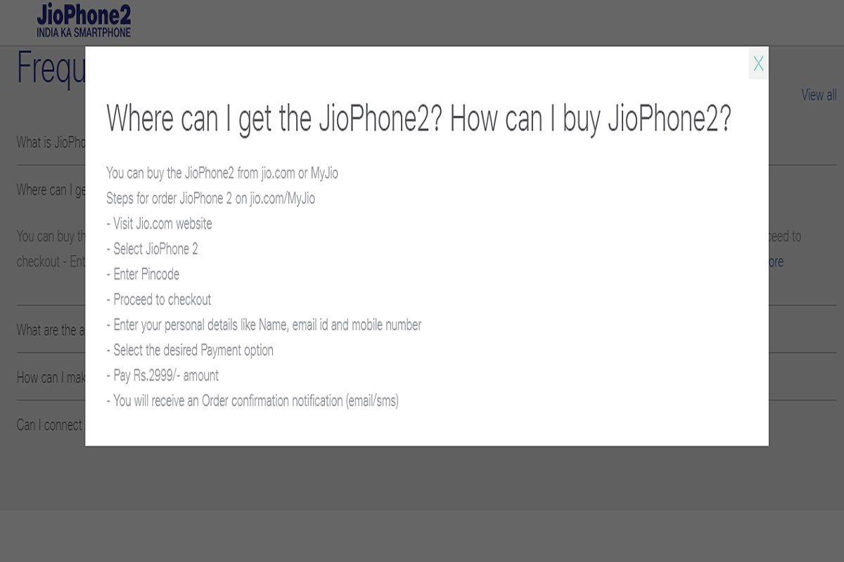 Jio Phone 2 (जियो फोन 2)Flash Sale Today at 12pm: how to book phone know step by step