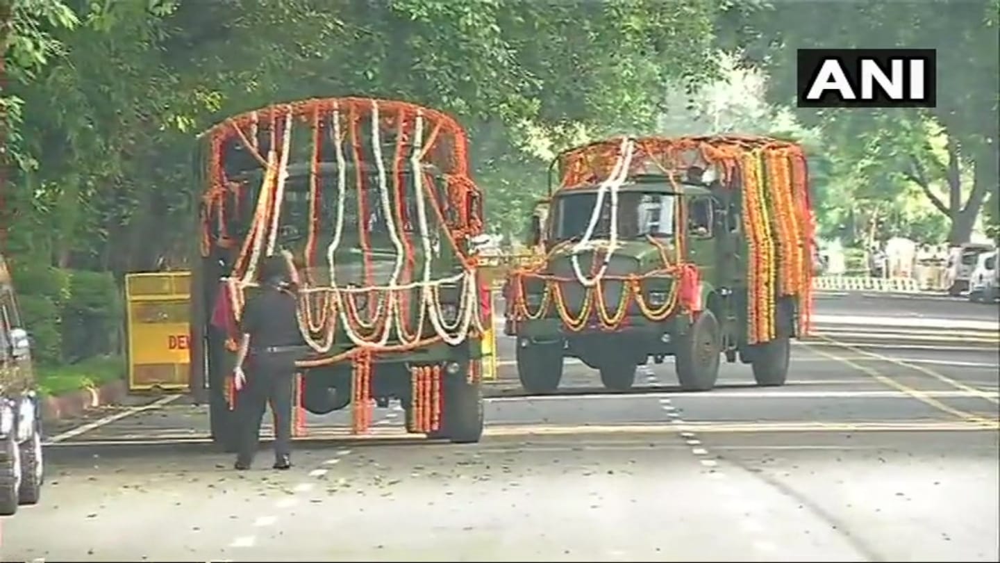 Last rides of former Indian PM Atal Bihari Vajpayee in pictures