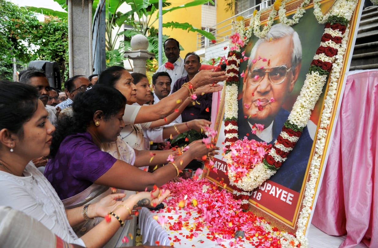 Atal Bihari Vajpayee funeral photos at Smriti Sthal in Delhi