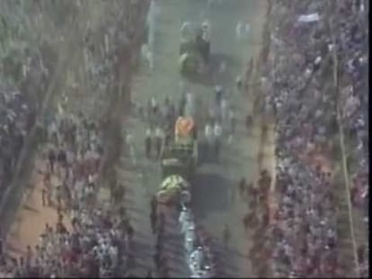 Thousands of people who reached Atal ji's last ride Gandhi's funeral, two million people