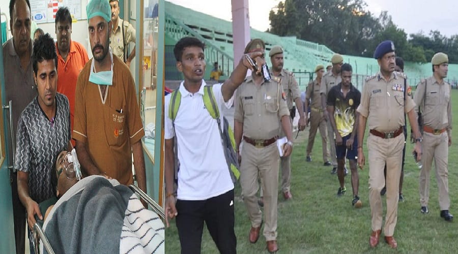 Athletic coach was shot at Kailash Prakash Stadium in Meerut, and admitted to the injured hospital