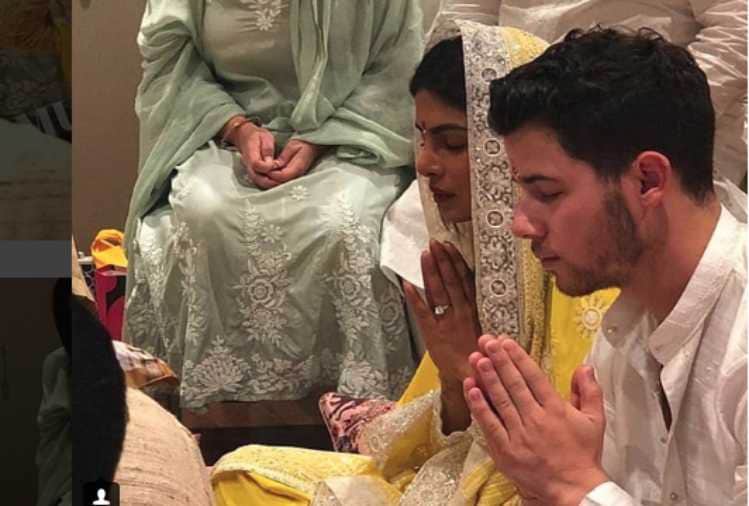 priyanka chopra and nick jonas engagement ceremony pictures