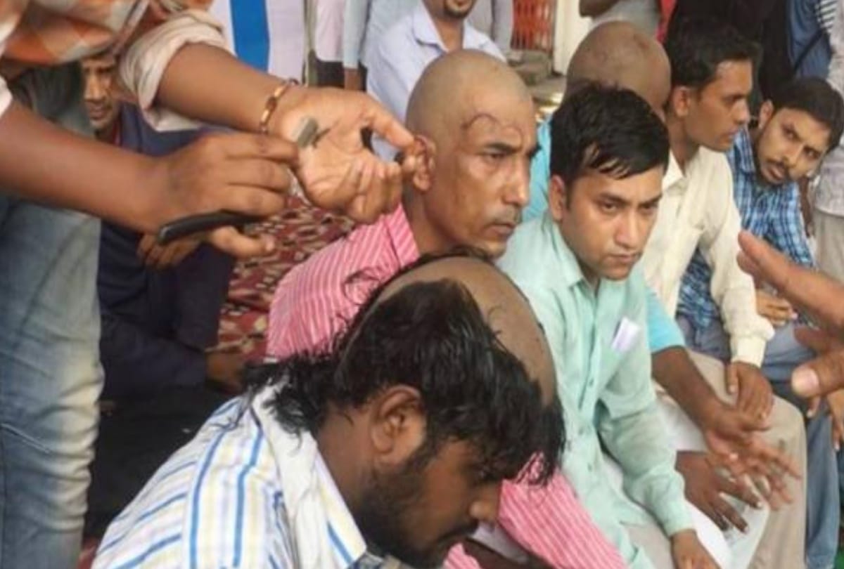kejriwal birthday dtc employees celebrate as mourning day shave head as mark of protest