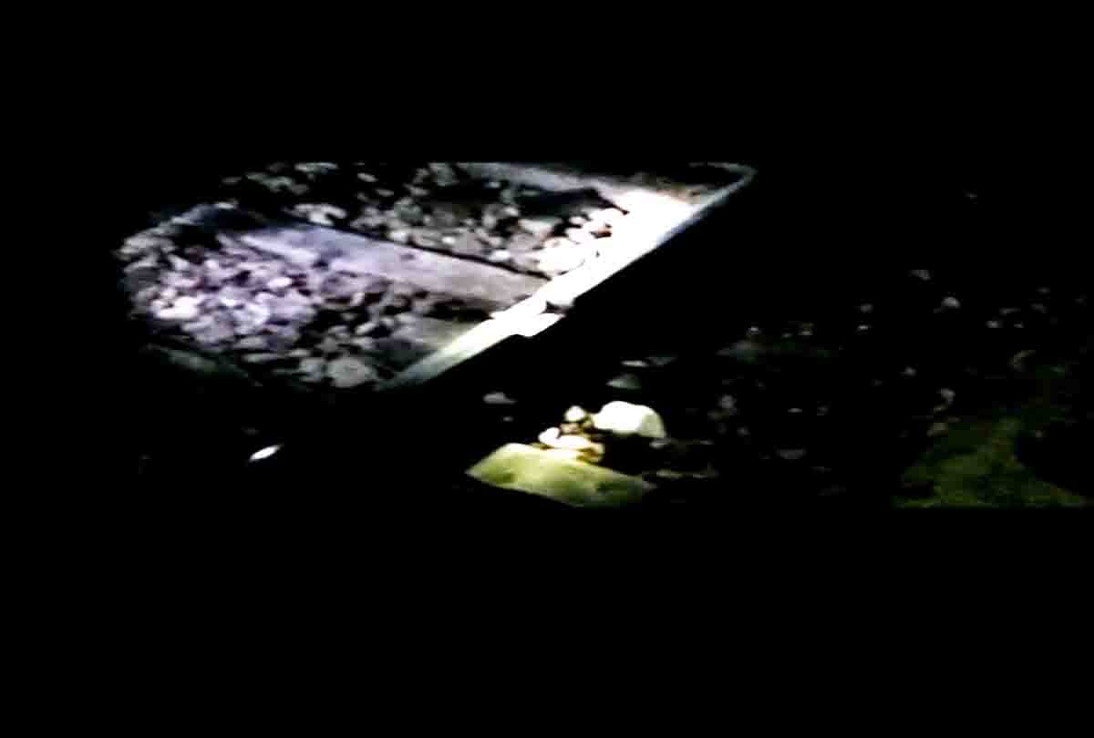 Railway track broken at Hardoi railway station