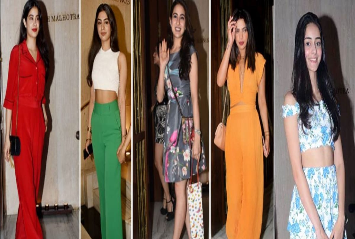 Ananya Pandey Priyanka Chopra and Janhvi Kapoor steal the limelight in Manish Malhotra party