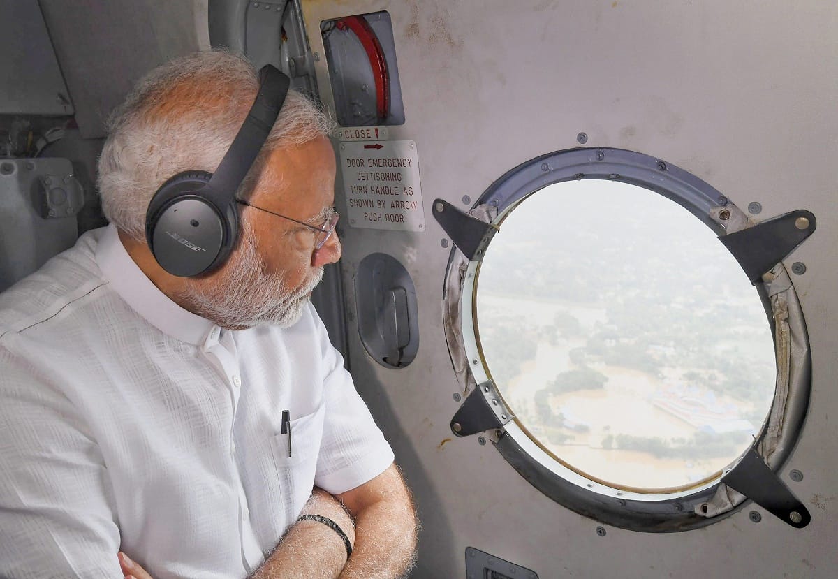 pm in flood affected kerala, all wings of forces engaged in rescue oprrations