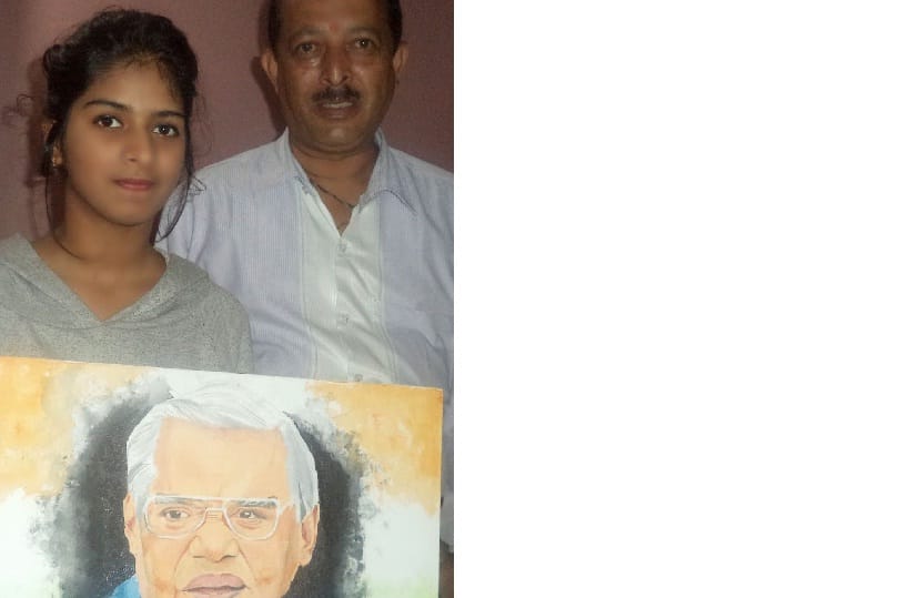 payed tribute by painting late atal ji