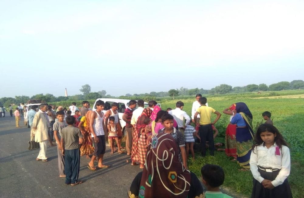five children injured after school van reversed in etah