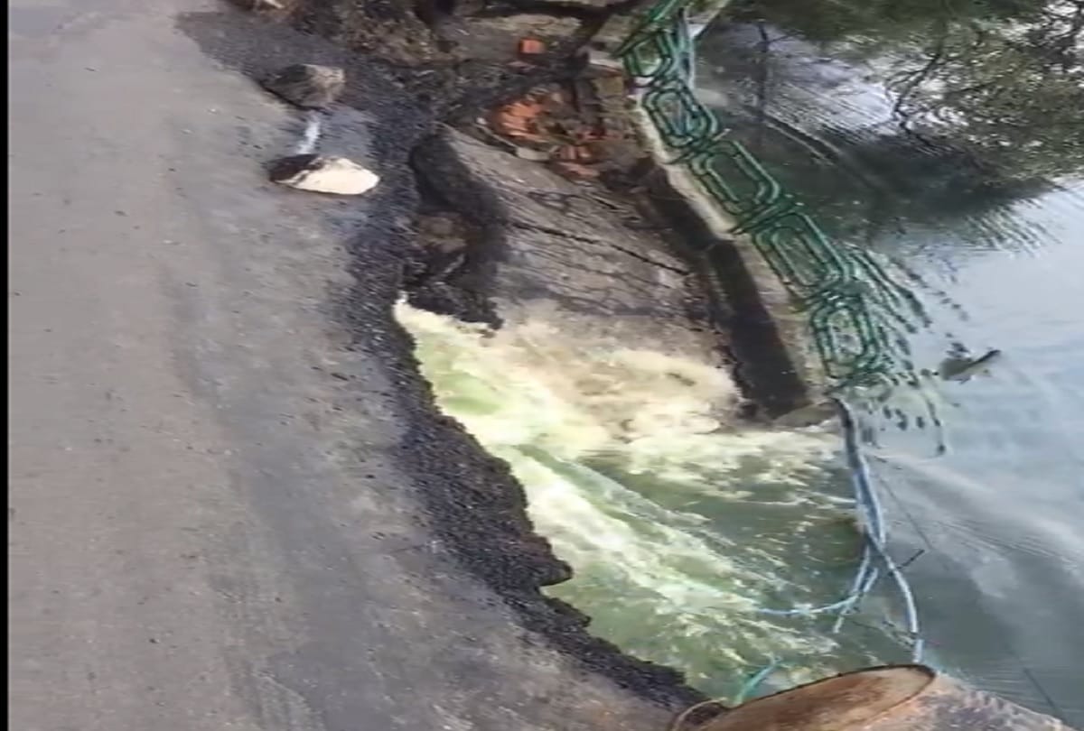 When 25 meters of Nainital's famous Lower Malrod falls into the lake