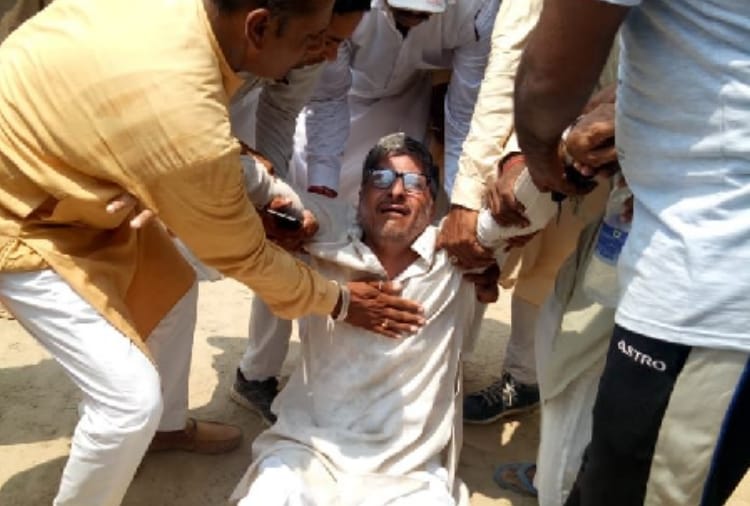 BJP leader beating on criticism of Chaudhary Devi Lal