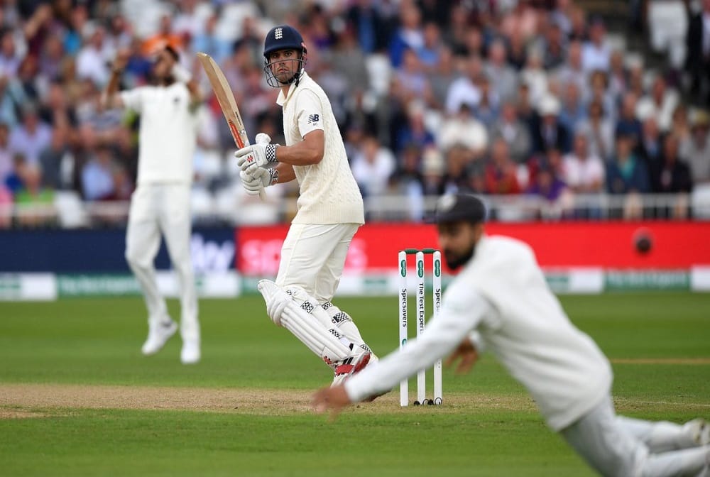 alastair cook completed his 1000 runs at oval ground