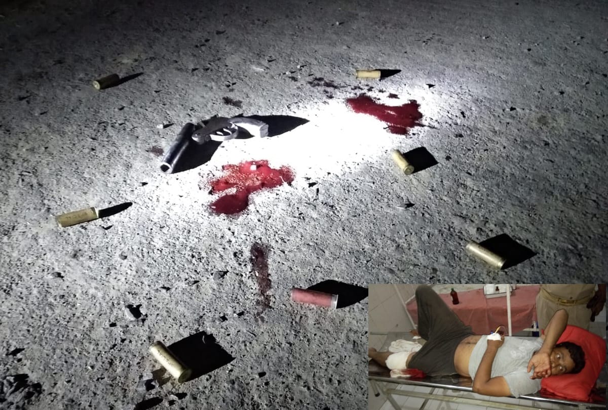 police encounter in Balrampur one bounty arrested, three policemen injured