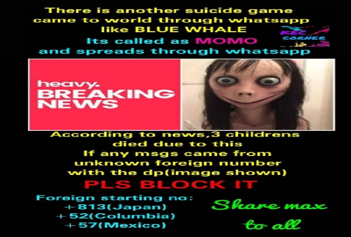 Momo game can become Dangerous after Blue Whale