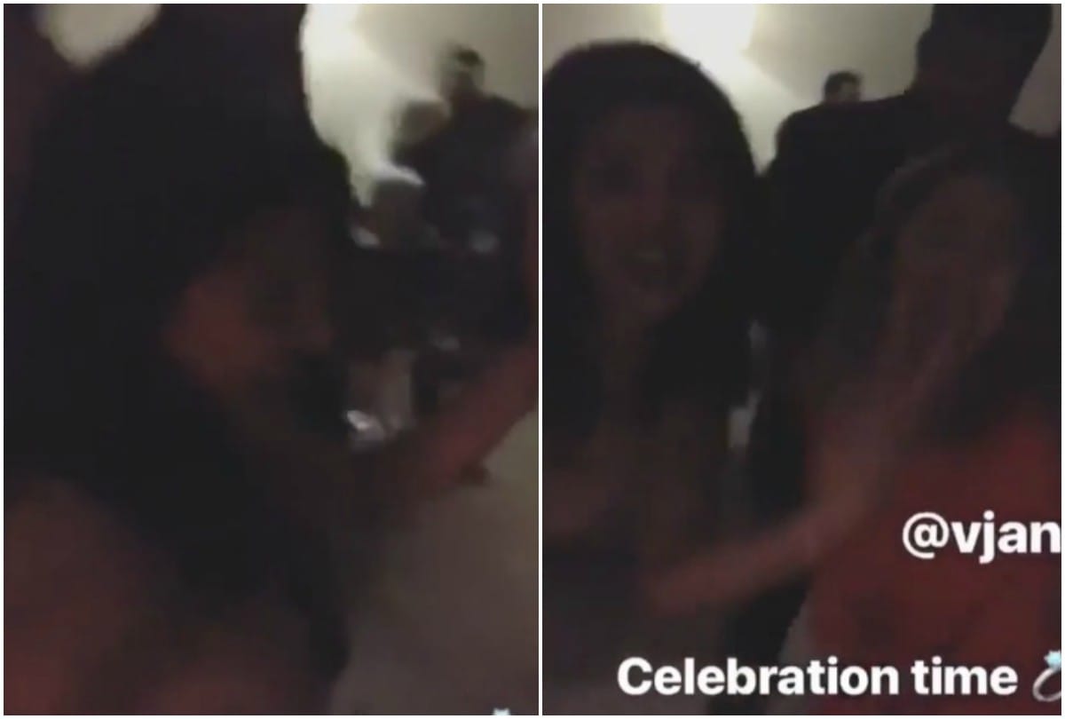 Priyanka Chopra and Nick Jonas engagement party dance video