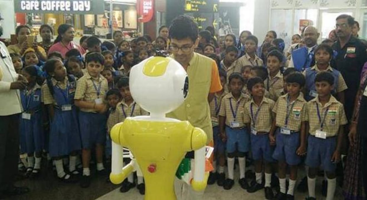 Now people can talk with robots at Chennai Airport
