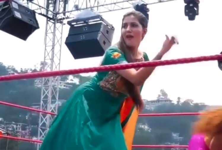 sapna choudhary dance video with rakhi sawant