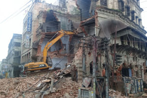 Ashiraf's building dropped down