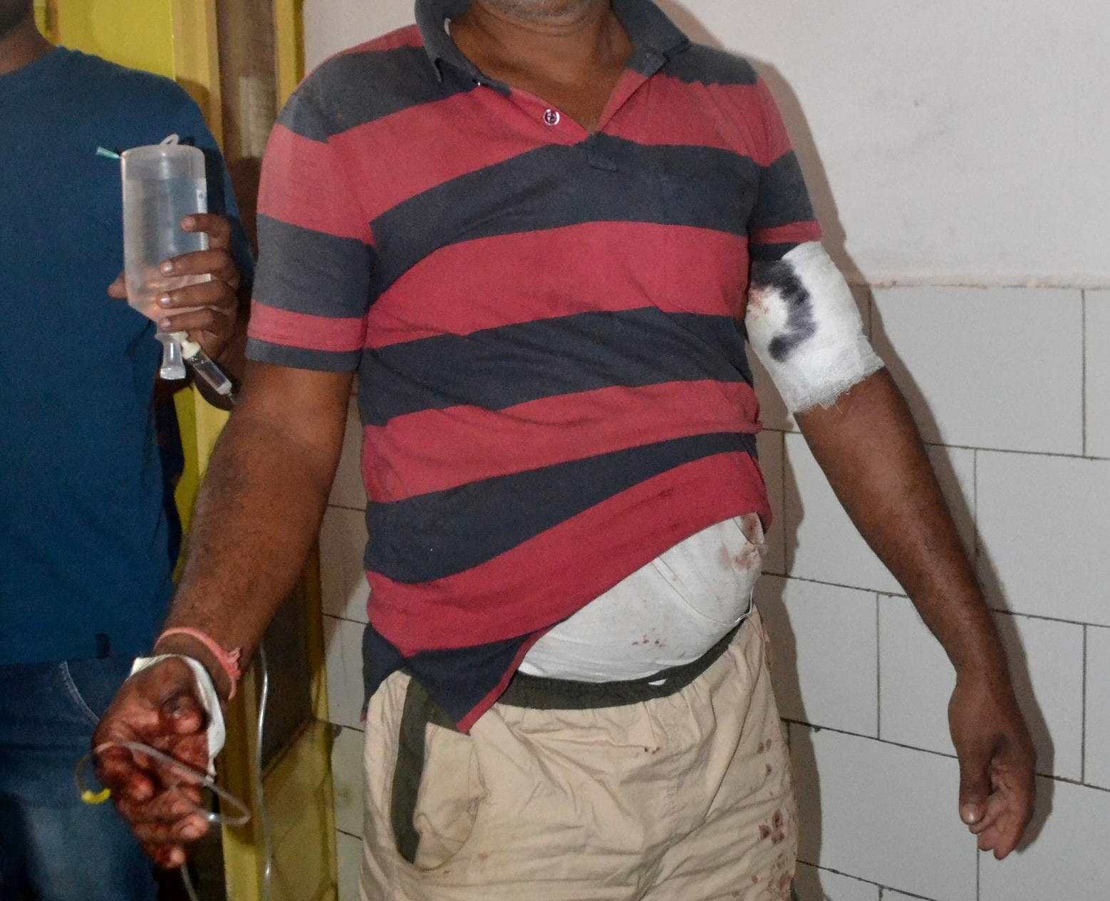 firing in azamgarh at three family member