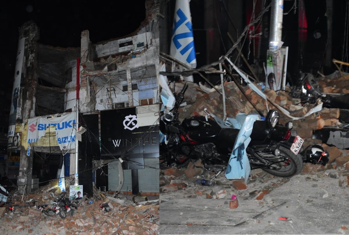 building collapse in hazratganj lucknow