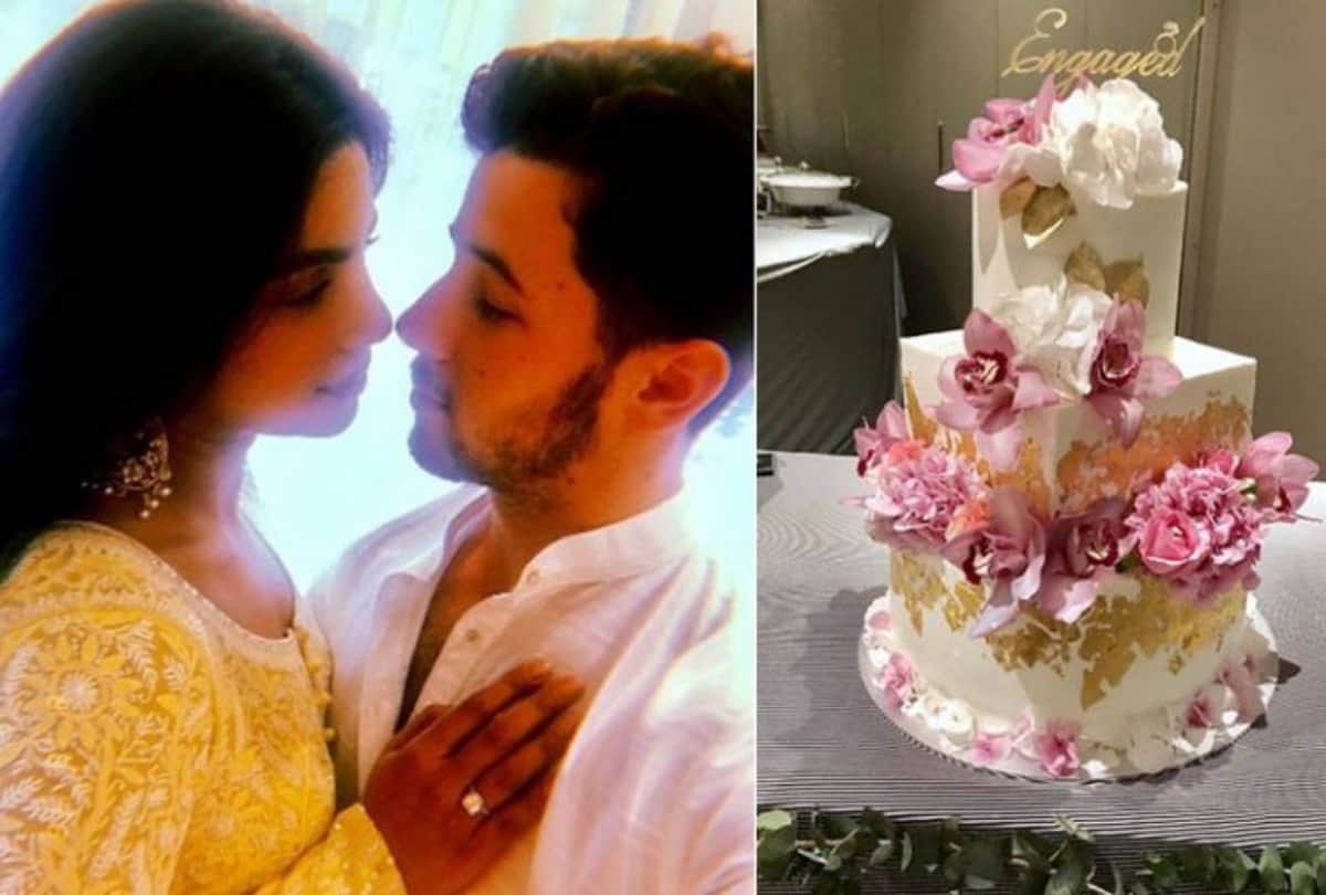 Priyanka Chopra And Nick Jonas Engagement Cake
