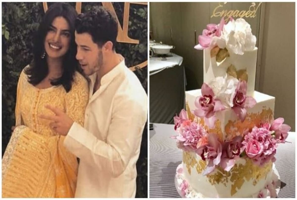 Priyanka Chopra And Nick Jonas Engagement Cake