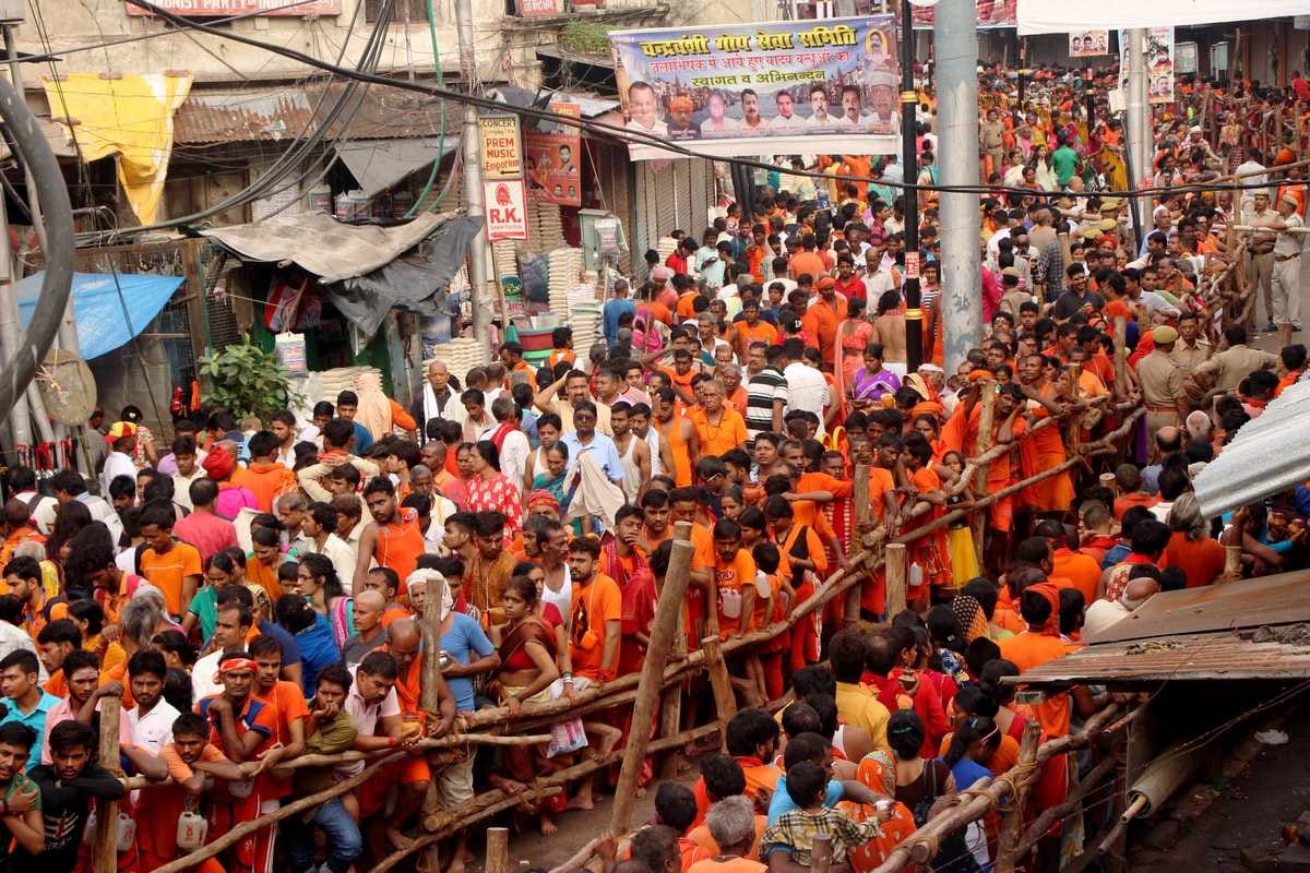 Sawan last monday bol bum sound every where in varanasi