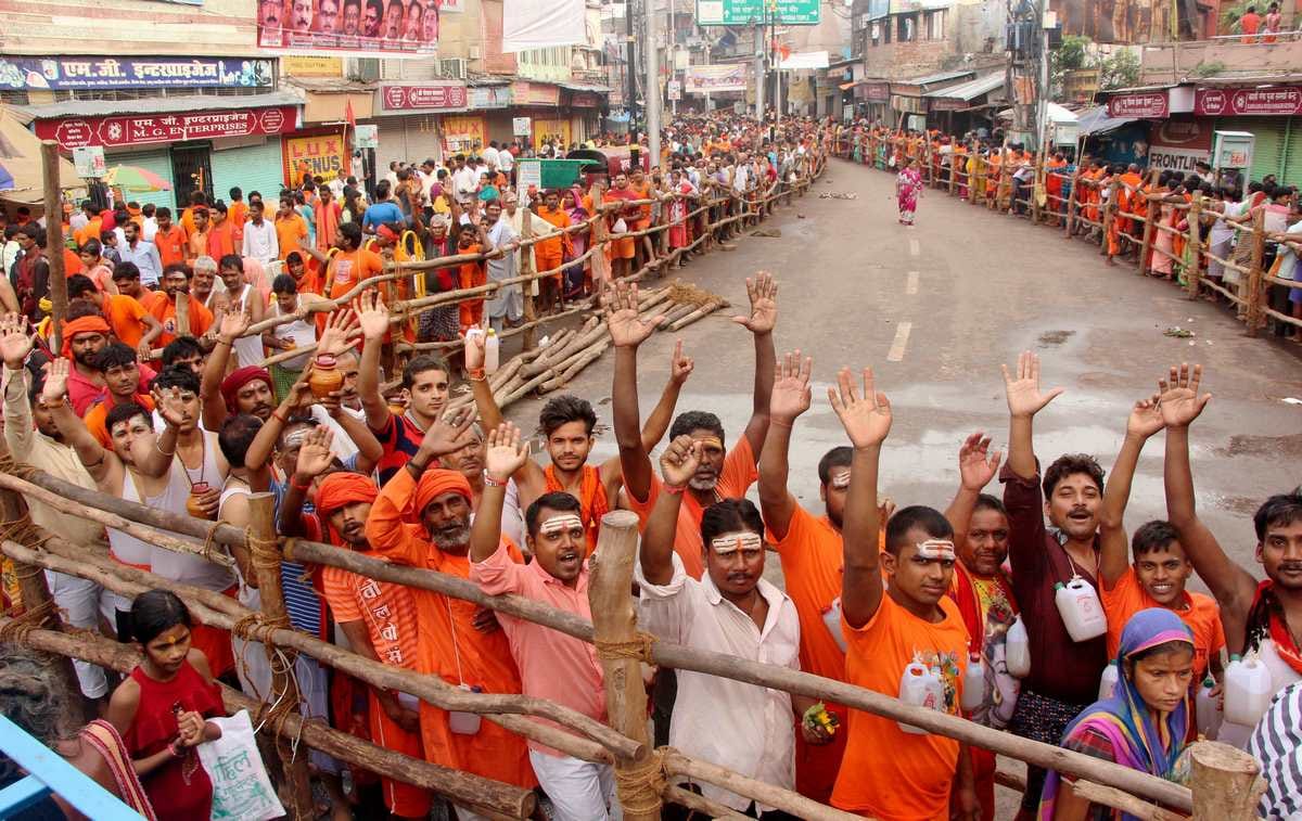 Sawan last monday bol bum sound every where in varanasi