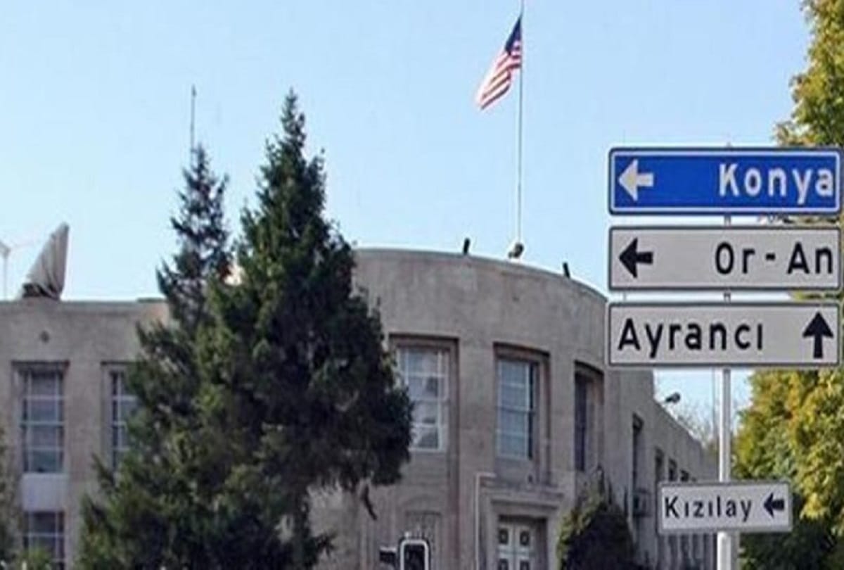 Burning bullets from a moving car on the American Embassy in Turkey