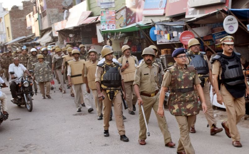 बकरीद: जिले भर में कड़ी सुरक्षा, किया फ्लैग मार्च