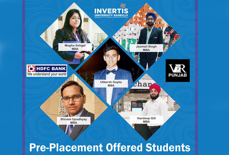 invertis university Students got placement during Training