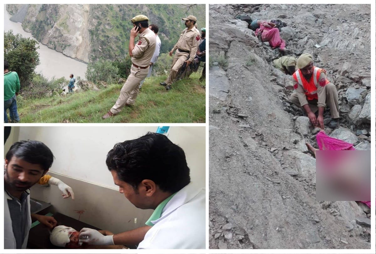 Another major accident in Kishtwar of jammu and kashmir vehicle down in river Chenab