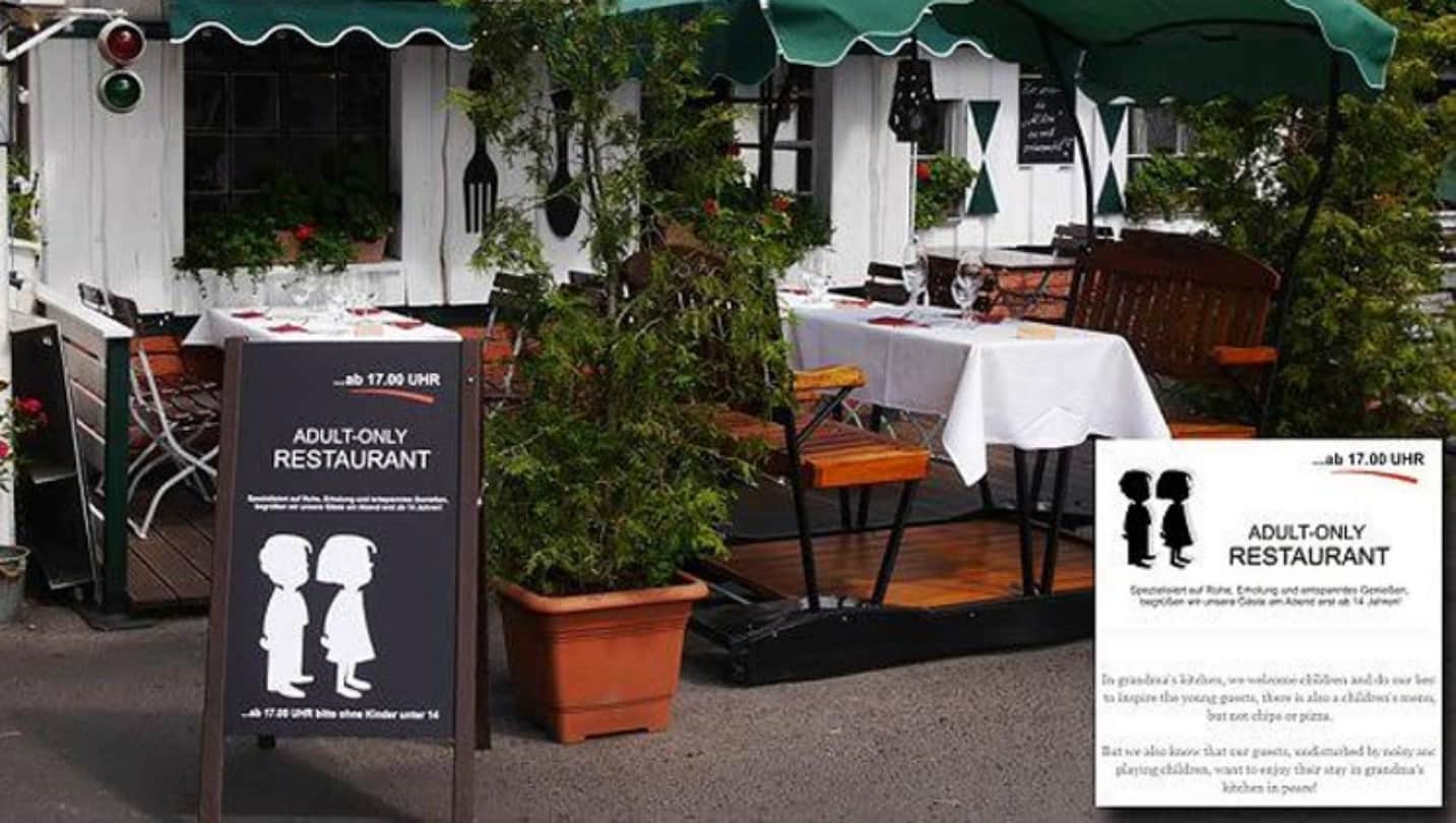 This German restaurant puts ban on children
