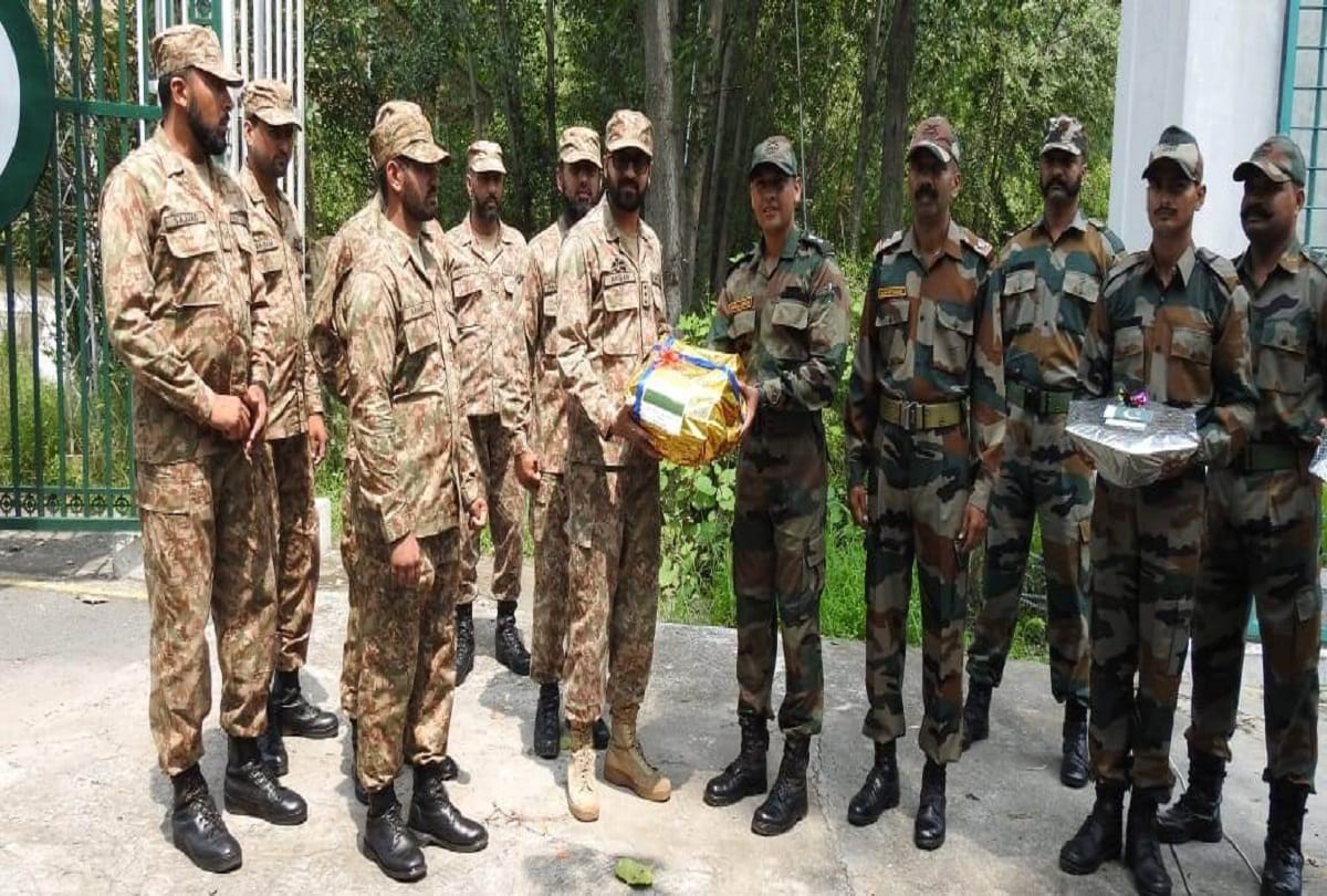Indian Army and Pakistan Army exchange sweets on the occasion of eid Al Adha at Poonch