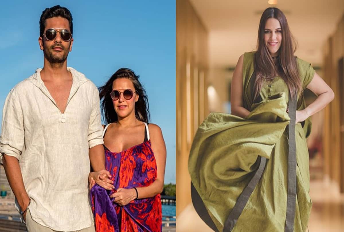Neha Dhupia Shares Baby Bump Pictures with husband angad bedi