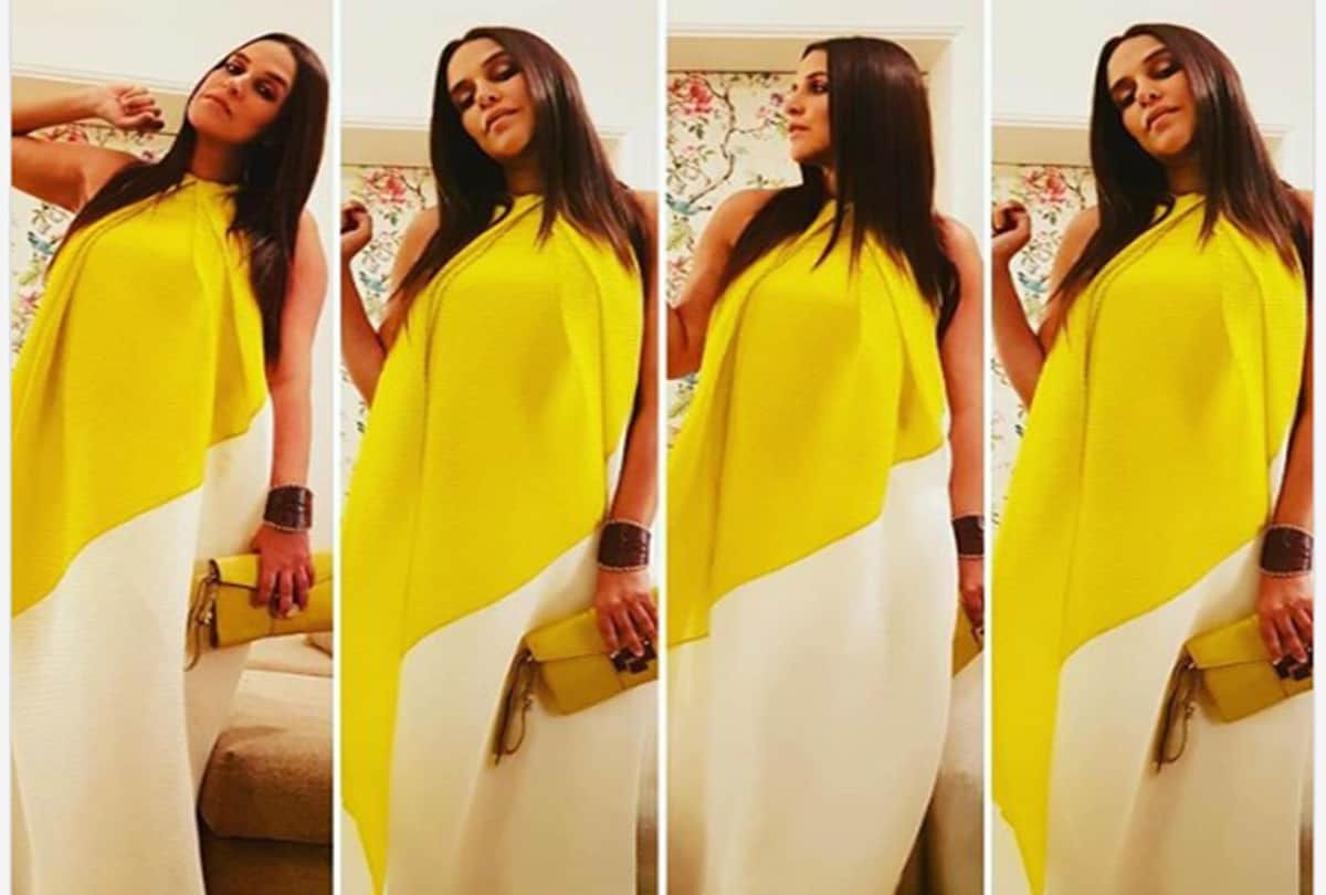 Neha Dhupia Shares Baby Bump Pictures with husband angad bedi