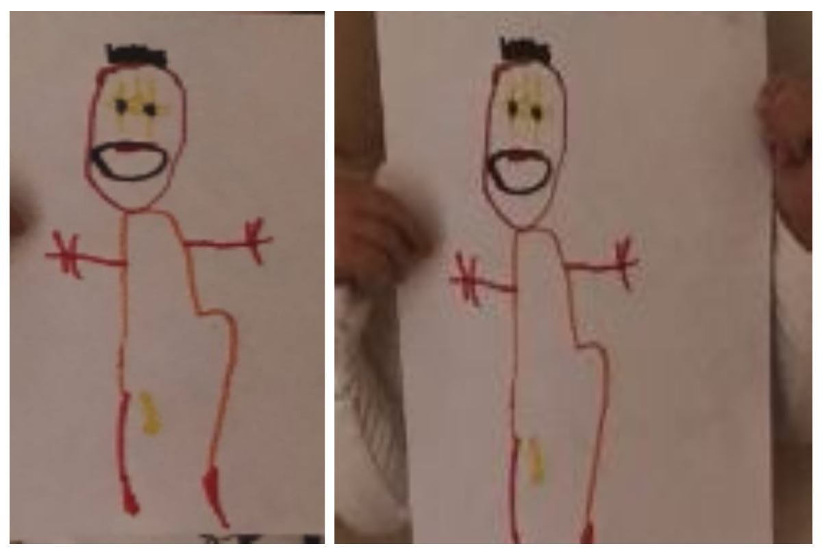 Three Year Old Girl Draws Creepy Photo Of Her Imaginary Friend