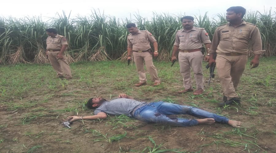 Encounter in Meerut, shooted of accused, and arrested