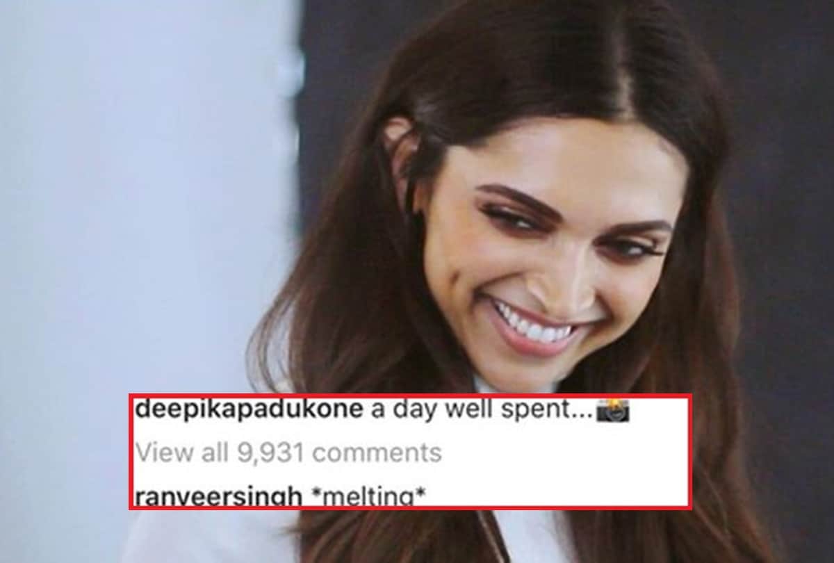 Ranveer singh commented on deepika padukone pictures