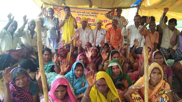 dharna till construction begin